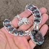 Black Rutile Gemstone Handmade 925 Sterling Silver Jewelry Necklace 18" KKG-434