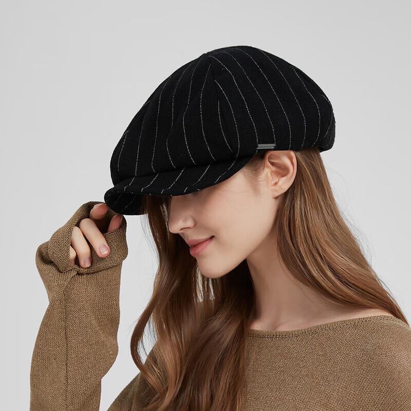 Kenmont Retro Linen Beret Peaked Hat for Women