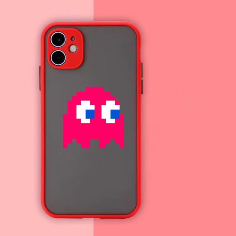 Roztomilý herní obal na telefon Pac-Man pro iPhone 13 12 11 Mini Pro Max XS X Max XR 8 7 Plus SE 2022 Obal na telefon v barvě kůže