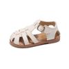 2024 Sommer Neue Kinder Sandalen für Mädchen Mode Komfortable Woven Cut-outs Koreanische Einfache Vielseitige Römischen Kühlen Strand Schuhe