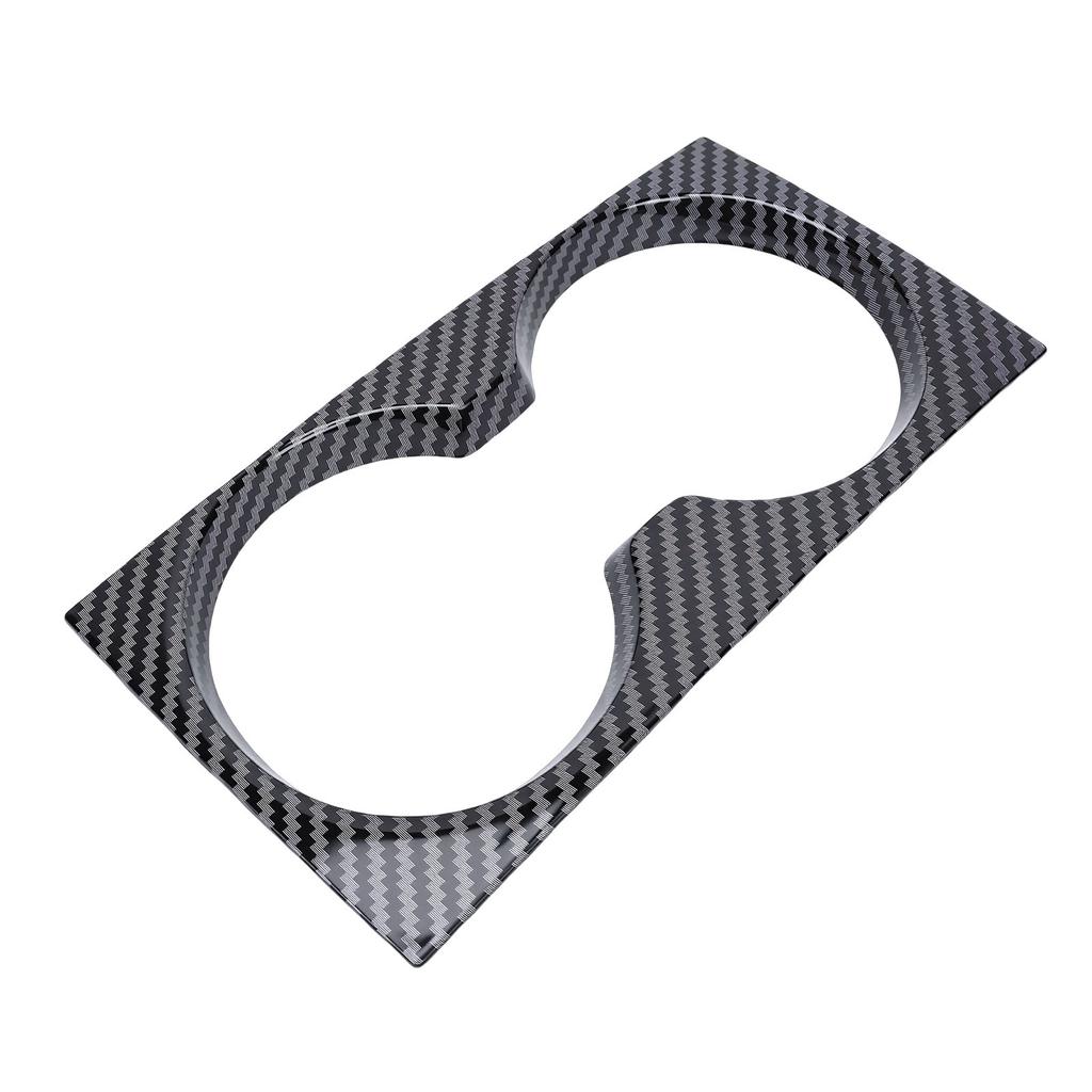 Water Cup Holder Panel Cover Trim Black Carbon Fiber Style Waterproofing Replacement for Mazda 3 2020