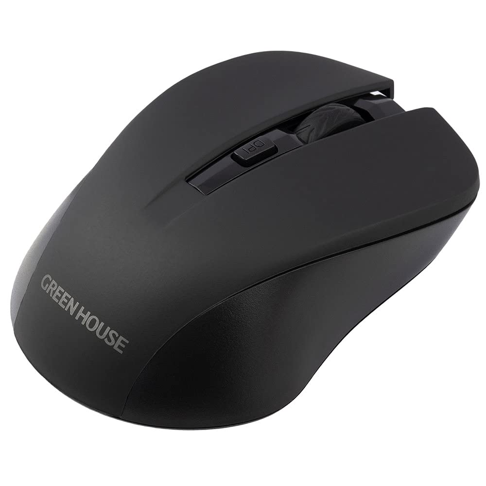 Green House Wireless Mouse Wireless Mouse with DPI Switching Button Black GH-MULNOA-BK