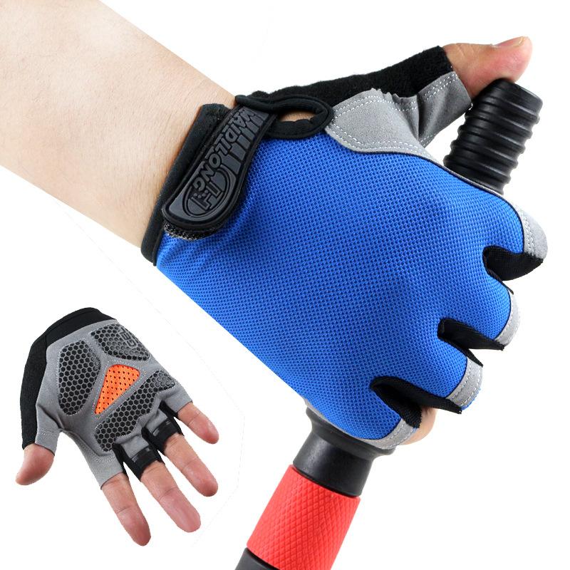 Cycling Half-finger Gloves Velcro Sunscreen Men and Women Non-slip Summer Bicycle Pads Fitness Fishing Gloves