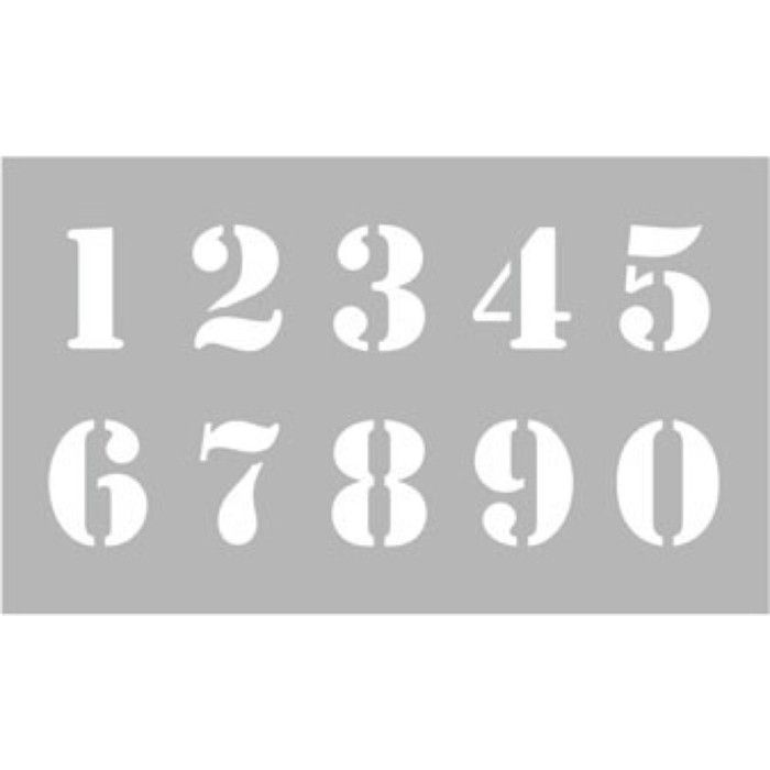 Pochoir déco - GRAINE CRÉATIVE - 12x20 cm - Chiffres 2,8 cm - Plastique - Mixte