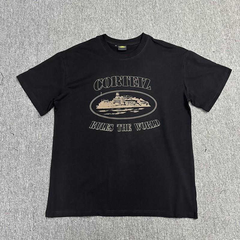 Corteiz Alcatraz Print Tee Unisex Streetwear Hip Hop Skateboard Casual Cotton T-Shirt Loose Fit