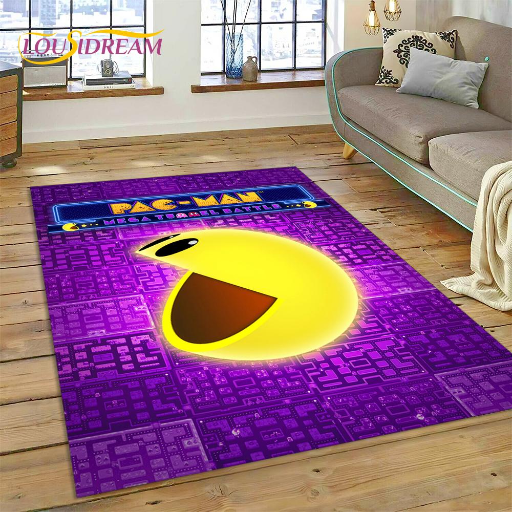 3D Retro Pakkuman Classics Game Carpet Rug for Bedroom Living Room Home Sofa Decoration,Children Game Large Decor Floor Mat Gift
