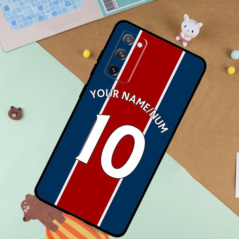 Personalised Football Strips Case For Samsung Galaxy S23 S22 Ultra S21 S20 FE S8 S9 S10 Note 10 Plus Note 20 Ultra Cover