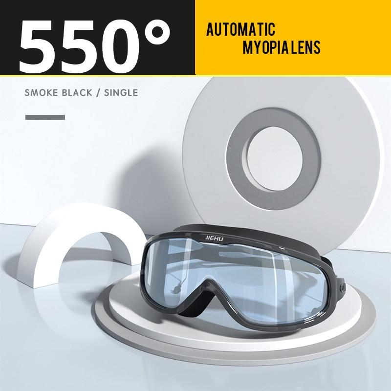 Myopie-Verschreibung -1,5 ~ -8,0 Grad Wasserdichte Anti-Beschlag-Silikon-Schwimmbrille mit Ohrstöpseln