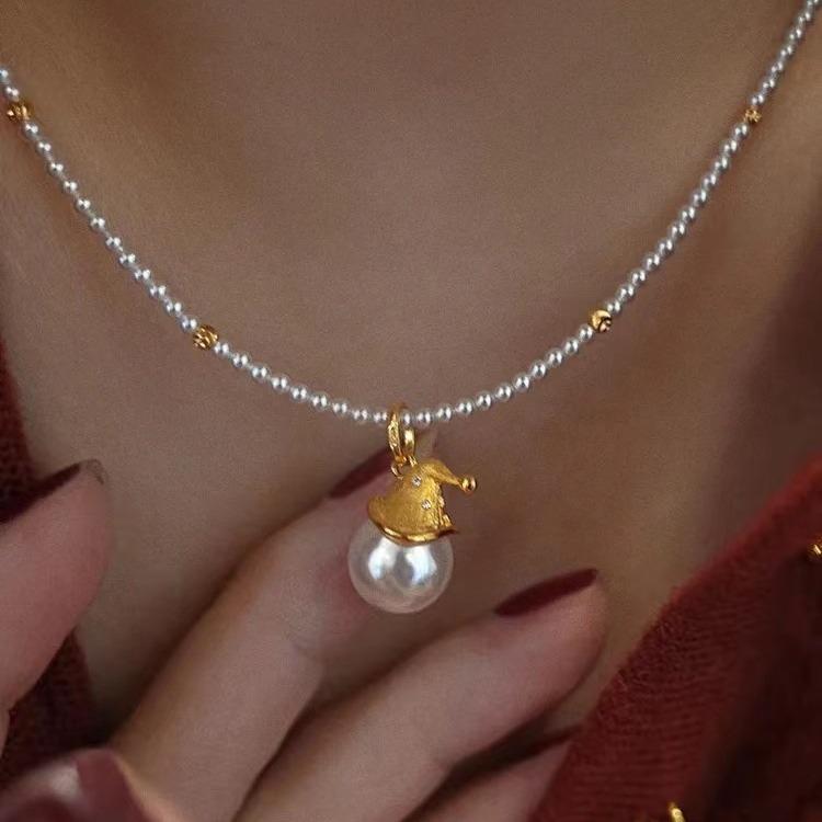 Imitation Pearl Necklace, Women's Autumn and Winter Light Luxury, Niche High-end Sweater Chain, New Popular Item, Girlfriend Gift