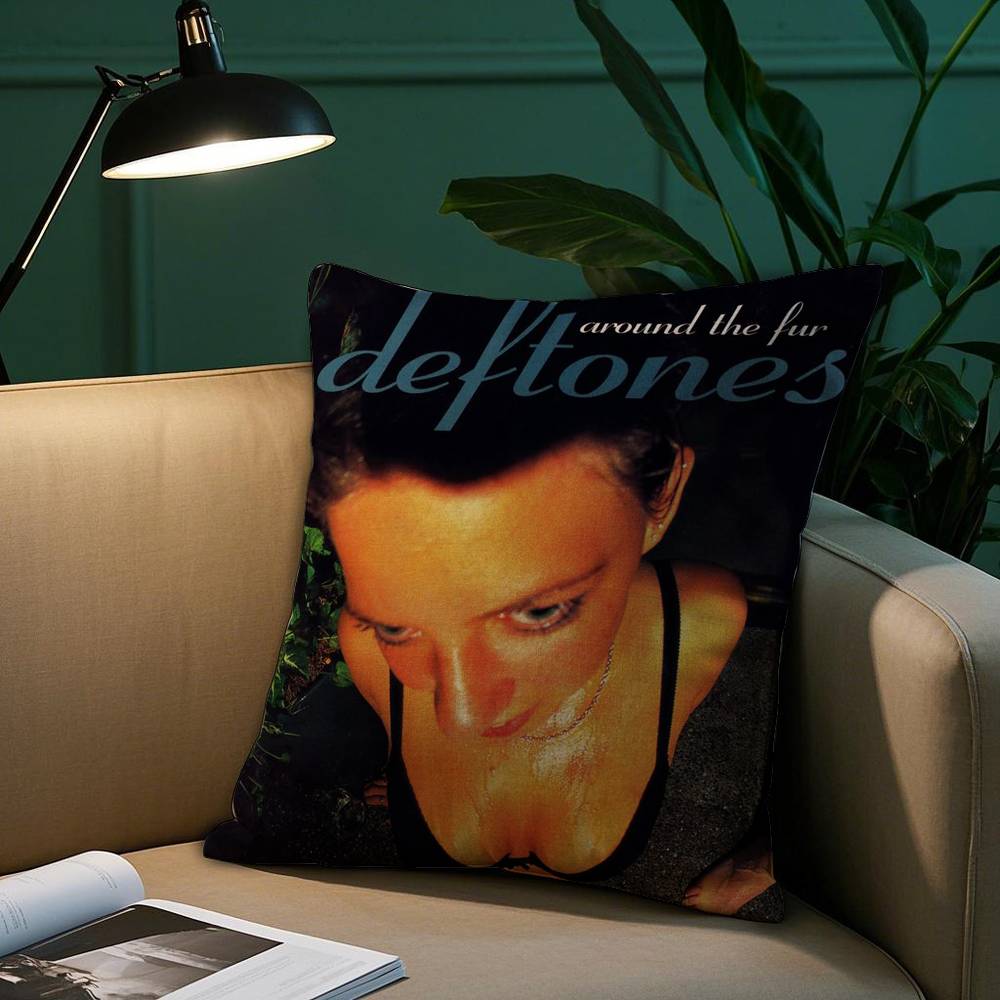 Rock D-Deftones Band Pillow Case Plush Fabric Soft Pillowcase Double Sided Print Sofa Cushion Cover Throw