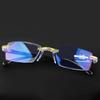 New Anti Blue Ray Reading Glasses Men Women Rimless Cutting Presbyopia Eyewear For Ladies Blue Light Glasses