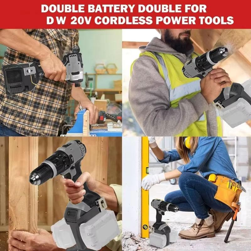 Converter For Milwaukee 18V Lithium Battery Convert To For Dewalt 18V 20V Cordless Power Tool Double Battery Capacity Adapter