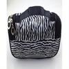 Fashion Zebra Pattern Makeup Bag Portable Travel Storage Organizer for Women Dual Zipper Access Toiletry Handbag for Home Travel Use