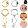 Sleek F136 Titanium Alloy Nose Ring Earring: Solid Color Cochlea Stud for Piercing