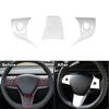 3Pcs Matte Carbon Fiber For Tesla Model Y 3 2017-2024 Car Steering Wheel Panel Cover Trim Stickers Frame Modification Accessorie
