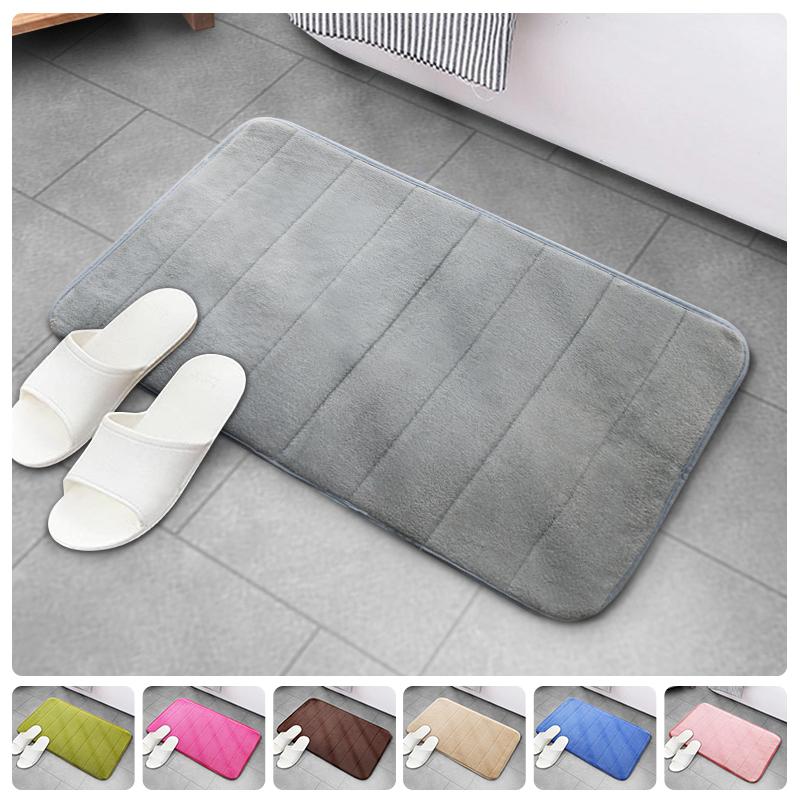 Super Absorbent Bath Mat For Bathroom Carpets Rugs Soft Memory Foam Floor Bedroom Toilet Floor Shower Non-slip Rug Home Decor