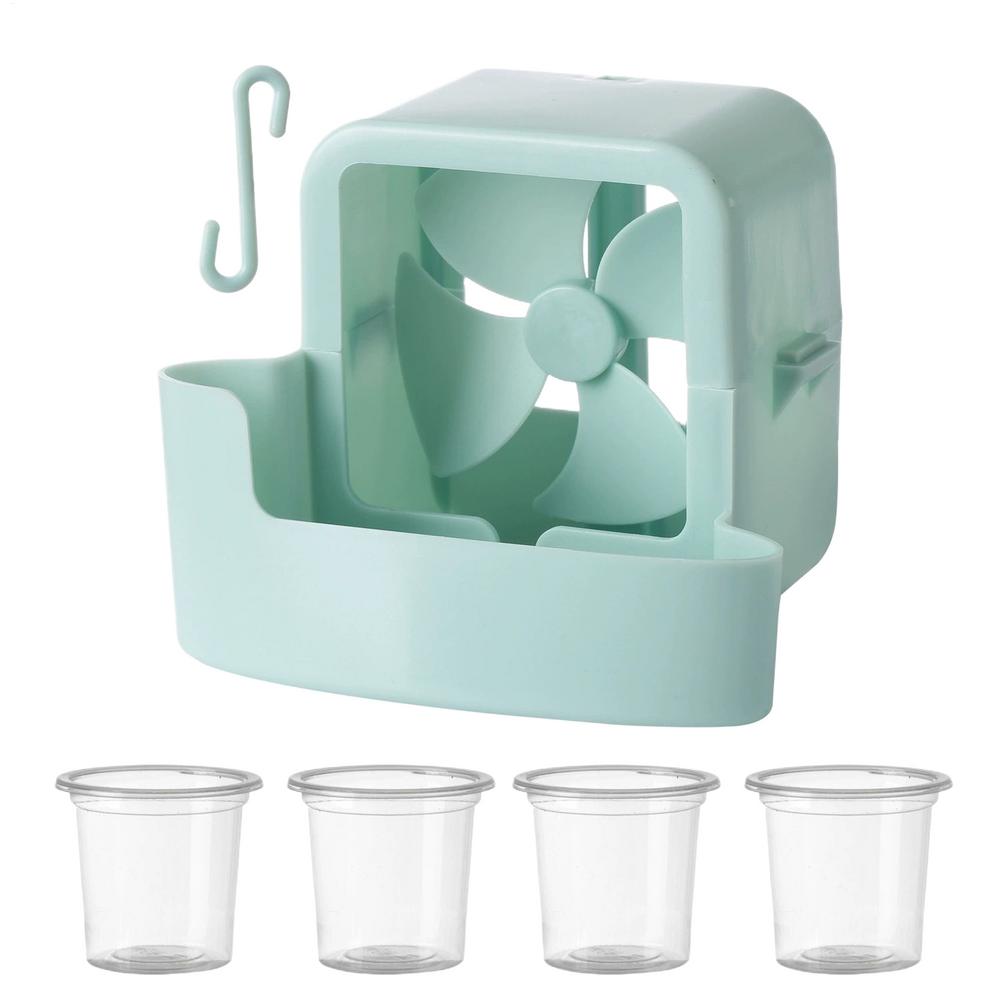 Electric Fan Hanging Cooling Tool with 4 Ice Cup Household Floor Fan Mist Cooling Adapter Hangable Ice Holder Cooler Accessories
