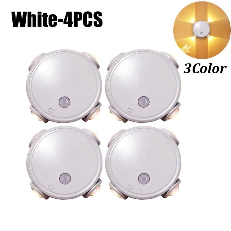 Luz Noturna de Cabeceira com Montagem Magnética e Indução do Corpo Humano, Recarregável a Bateria, Sem Fio, Lâmpada de Parede para escadas, armários, mesas de cabeceira,