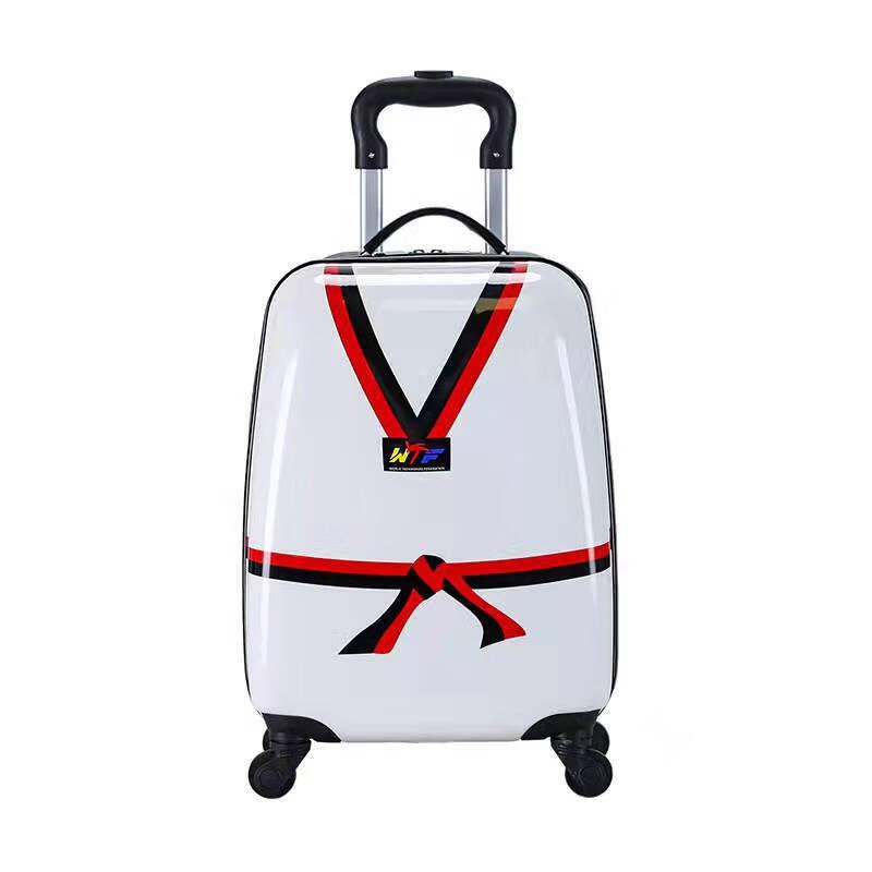 YJHOME Kids Taekwondo Cartoon Spinner Luggage