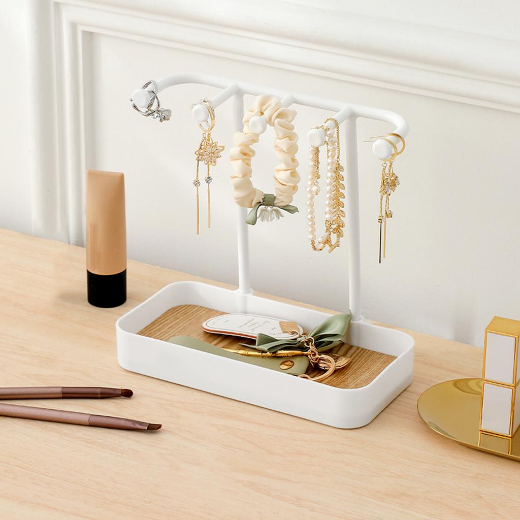 Desktop Jewelry Stand Space Saving PP Multifunctional Jewelry Rack for Rring Necklace Bracelets
