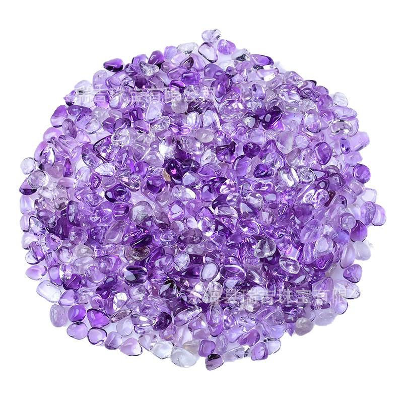 

Bolivian Transparent Amethyst Gravel Stones for Buddha Worship 5-7mm 100g