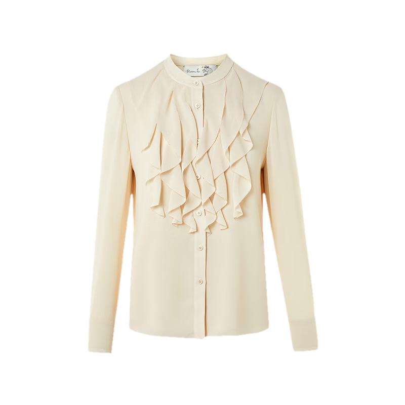 

LANCY Artist Collaboration Ruffle Chiffon Blouse 2XL