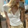 Summer New Pure Lust Hottie Short Pure Cotton Short-sleeved T-shirt Women's Slim and Versatile Design Tops for Women