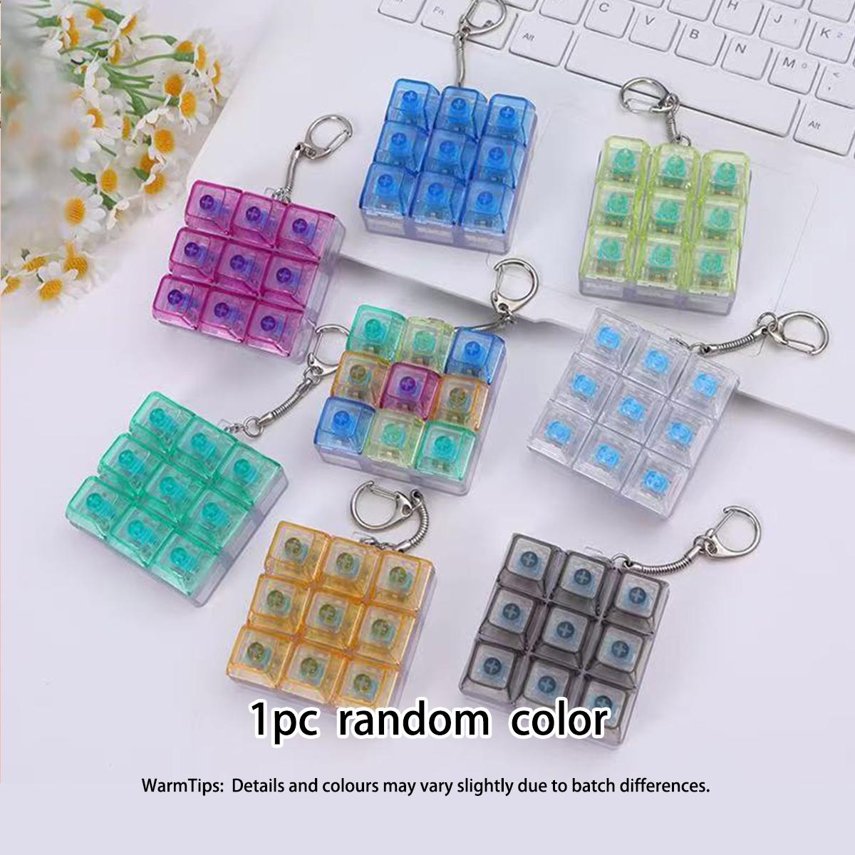 

Нетоксичная Игрушка-Скрипучка для Снятия Стресса 9 Клавиш Клавиатуры для Взрослых Антистрессовые Игрушки Детские Антистрессовые Игры на Пальцевой Клавиатуре Брелок