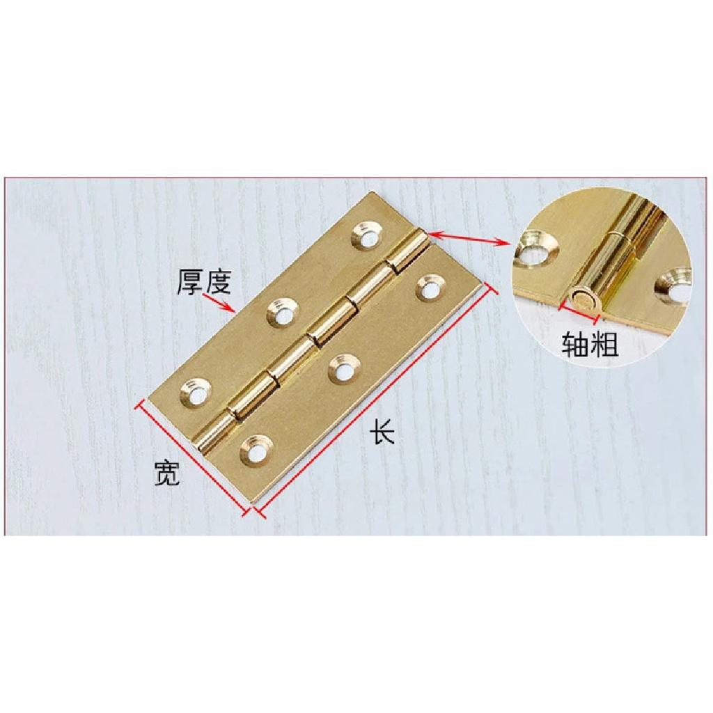 10 Pcs/Bag Brushed & Sealed Brass Hinges Jewelry Box Door Kitchen Cabinet Door Copper Hinges Small Box Exquisite Hinges