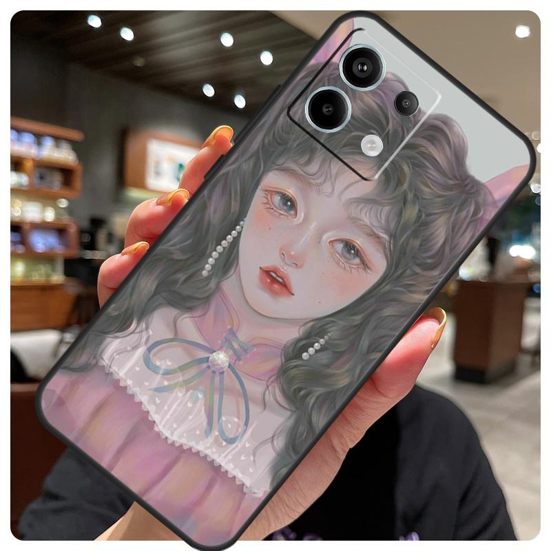 Cute And Beauty Girl Color Painting Case For Xiaomi Redmi Note 13 12 9 10 11 14 15 Pro Plus Cover For Redmi 14C 10C 12C 13C 15 C