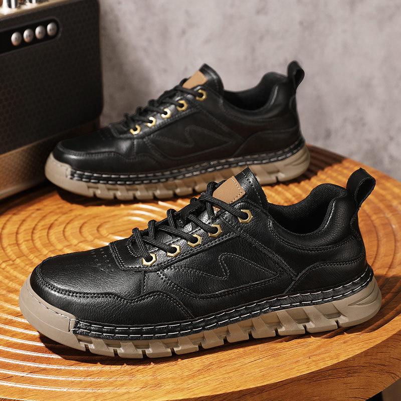 

Мужская обувь осень новая обувь на инструментальной подошве мужская деловая обувь ручной работы кожаная обувь мужская внешнеторговая большой размер модная повседневная обувь 47 чёрный