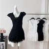 2026 Summer Women's Irregular Lace Dress - Light Luxury, Pure Desire Style, Waist-Cinched Skirt