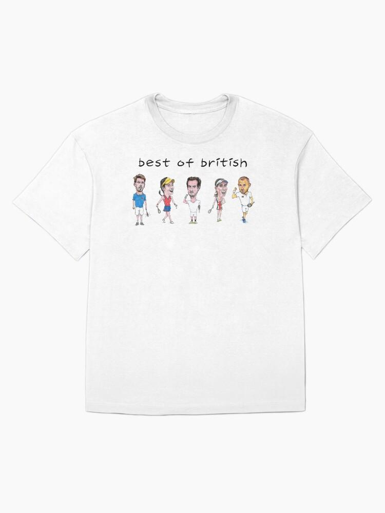 British Open Best of British tennis players - Cam Norrie, Emma Raducanu, Andy Murray, Johanna Konta, Dan Evans caricatures Oversized Unisex T-Shirt
