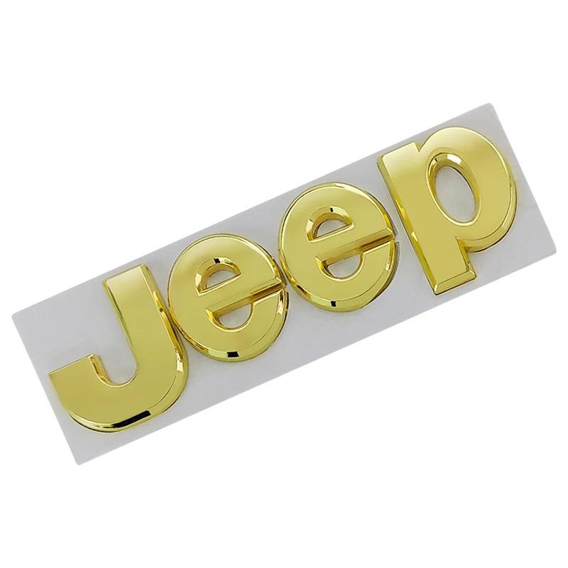 3D Metal Jeep Car Logo Emblem Badge Sticker for Renegade Wrangler JK JL Grand Cherokee Auto Exterior Modification Accessories