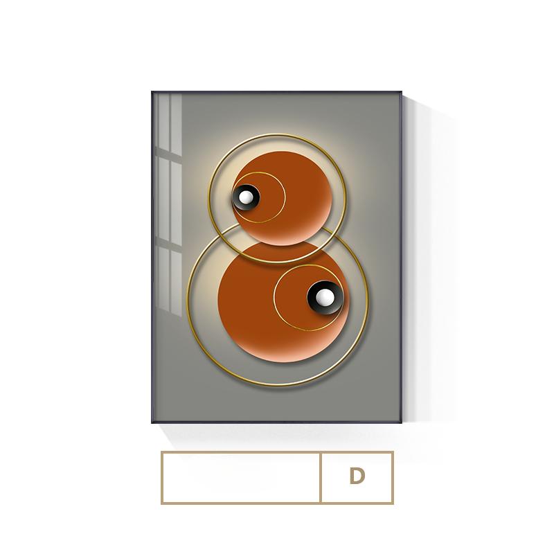 Moderne gyldent geometrisk lerretsmaling Nordisk geometrisk veggkunstplakatutskrift for stuen Luksus hjemmedekorasjonsbilder