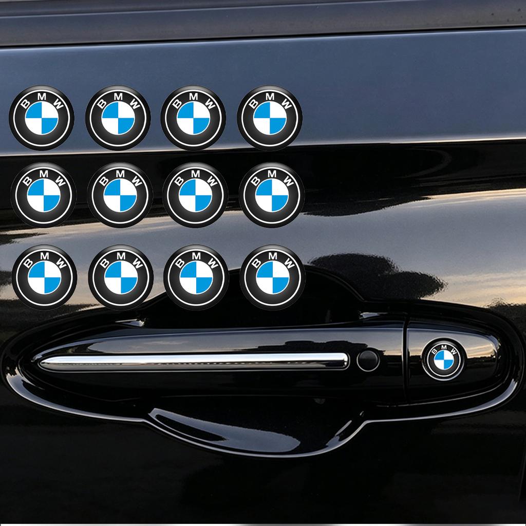 WCHT7 4pcs Car Door Lock Keyhole Stickers Anti-blocking Decals For BMW E46 F48 1 3 5 6 7 Series X1 X3 X4 X5 X6 F20 E60 E39 G20 E36 G38