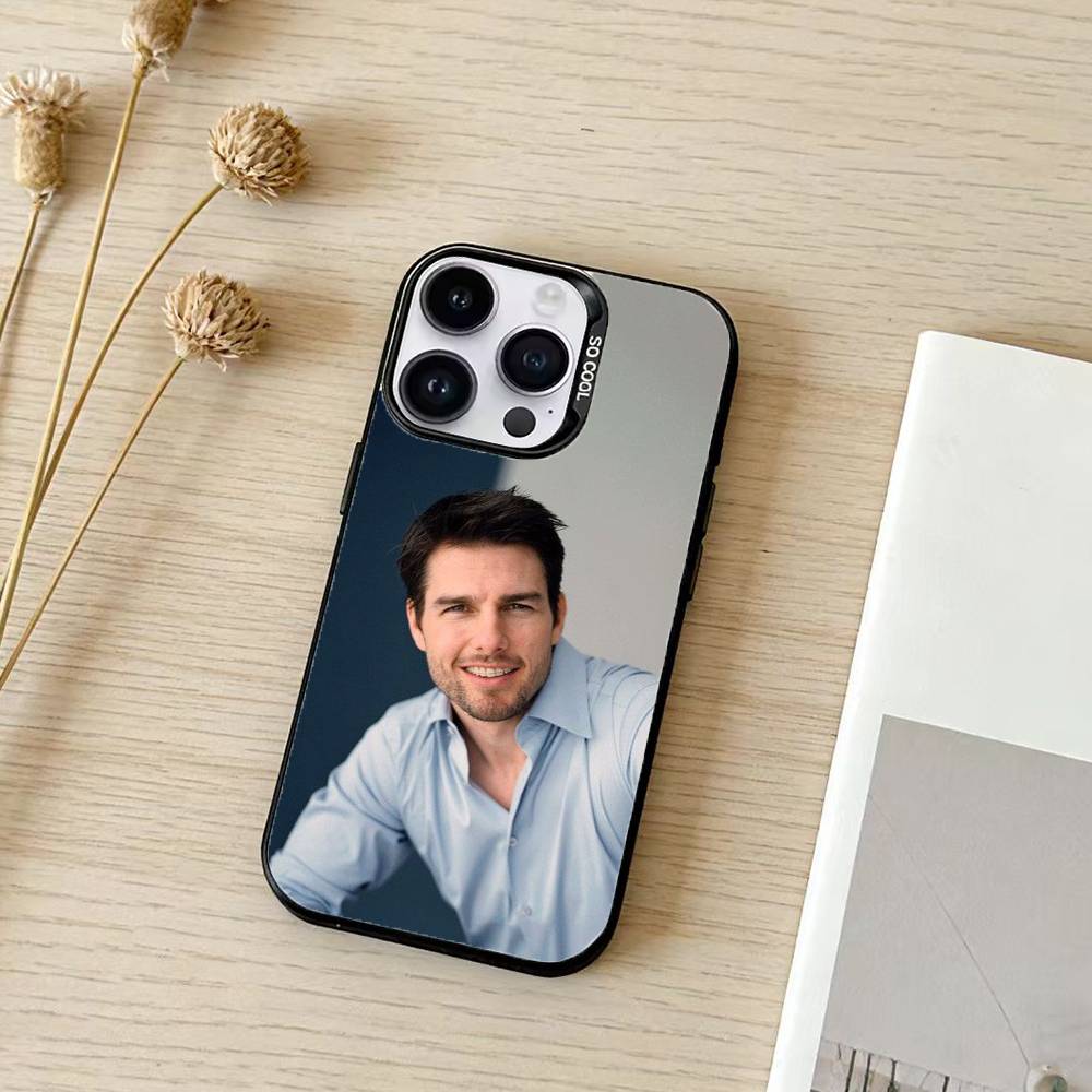 Tom Cruise Phone Case For iPhone 17,16,15,14,13,12,11,Pro Max,Plus Candy Silver Cover