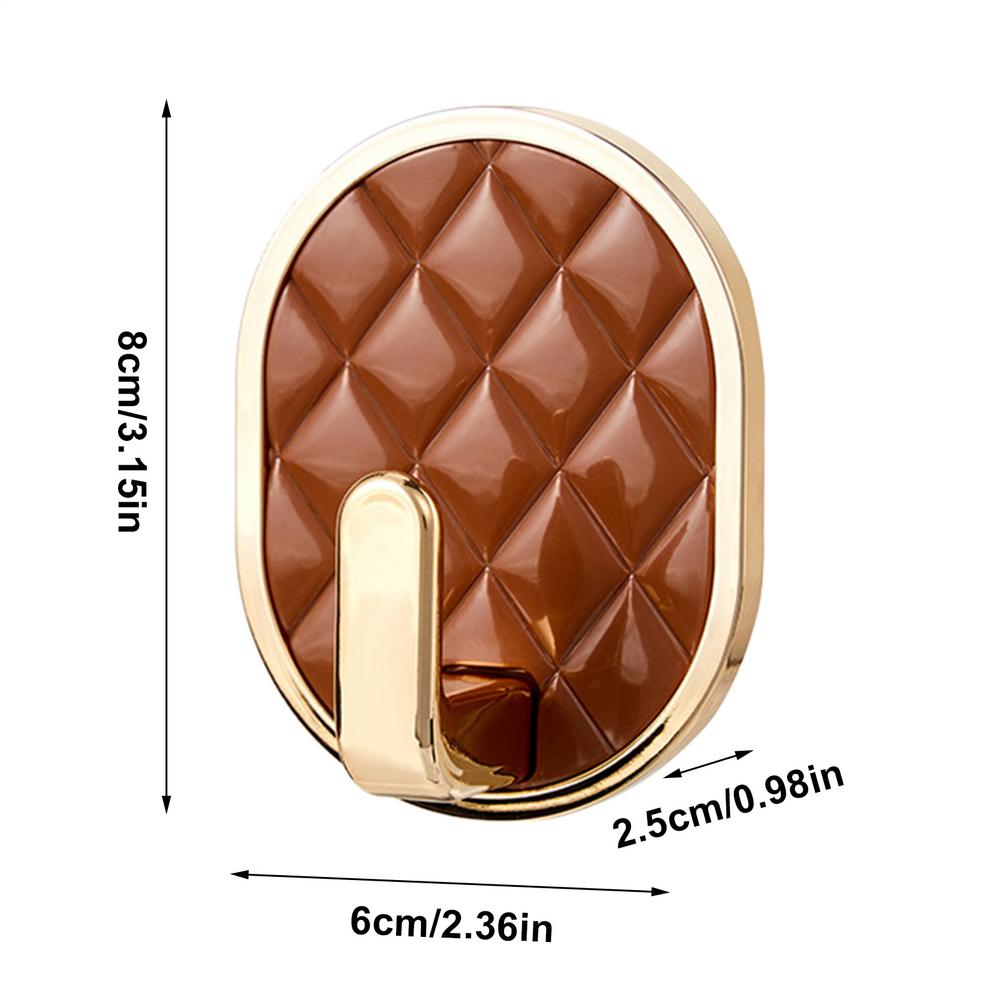 

Adhesive Wall Hooks Heavy Duty Waterproof Hanger Sticky Removable Hooks Wall Mount For Shower Door Bathroom Bedroom Living Room коричневый