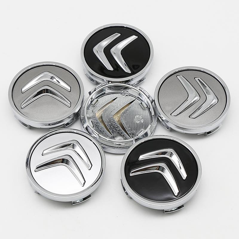 4pcs 60mm 4 pin Car styling Auto Car Wheel Center Hub Caps Rim Caps Covers emblem For Citroen C3 C4 C5 C6 C-Quatre Accessories