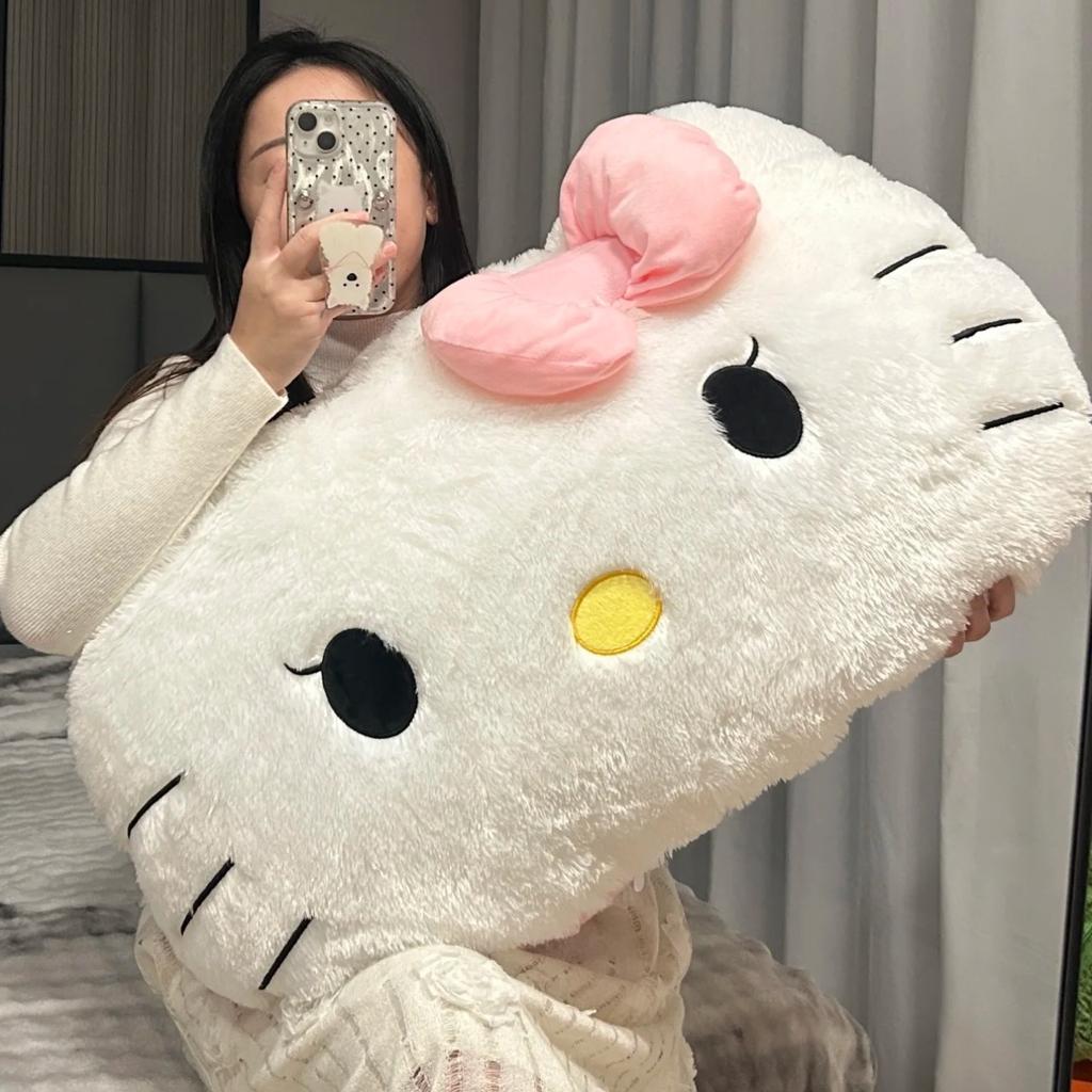 Giant Hello Kitty Plush Toy Very Soft White Cat Plushies Comfortable Huggable Doll Washable Xmas Gifts Girl