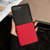 Custodia Lussuosa in Pelle con Motivo Litchi per Samsung Galaxy Z Flip 7 6 5 4 3 5G Cover Morbida Antiurto per ZFlip6 Flip5 Flip4
