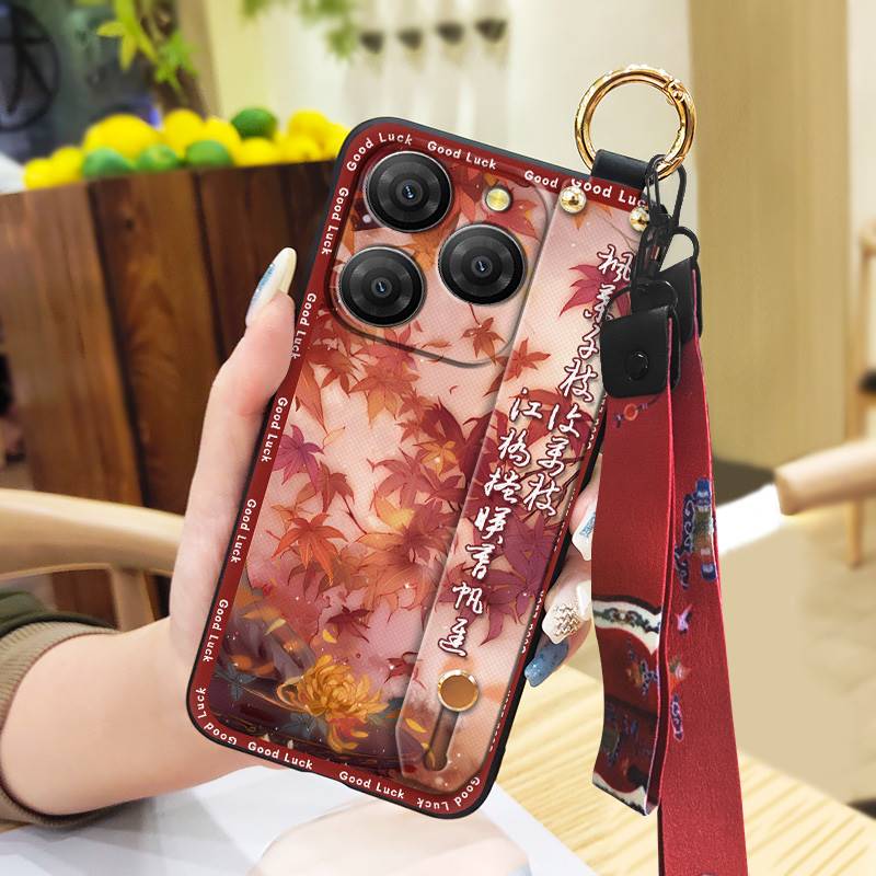 Husă de telefon cu brățară anti-șoc pentru Blackview Shark9 5G, curea de mână, suport, husă moale, capac spate, inel rezistent la murdărie