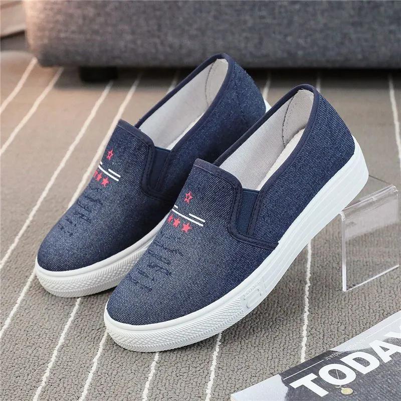Dames schoenen dames schattig lief marineblauw comfort lente & zomer anti slip instappers lady cool straat casual schoen ab547