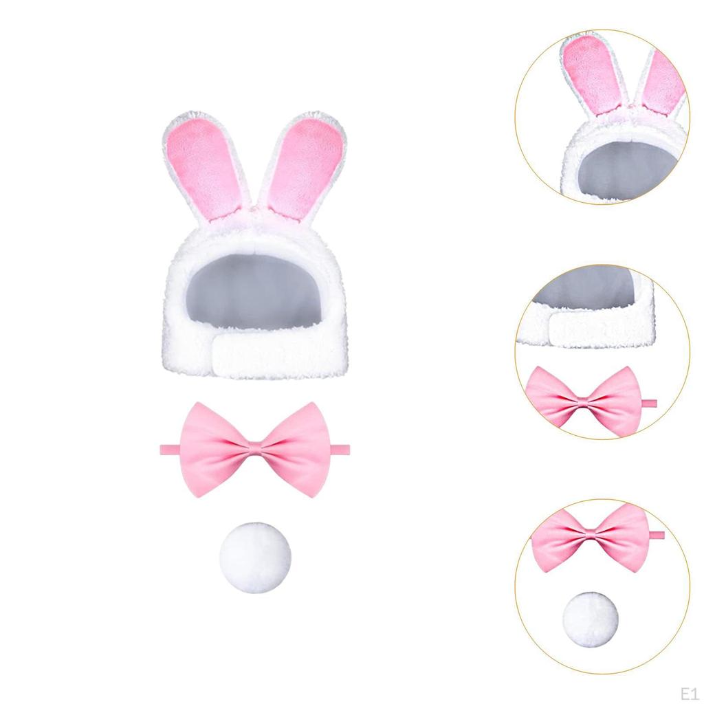 3 Pieces Cute Costume Bunny Cosplay Ears Accessory Outfits Fancy Dress Up for Festival