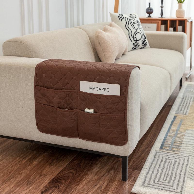 Uniwersalna ultradźwiękowo wytłaczana podkładka podłokietnika z miejscem do przechowywania na sofy nowoczesne minimalistyczne na każdą porę roku