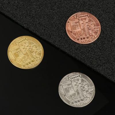 1PC Decoration Crafts Metalen Antieke Imitatie Non-currency Coins Home Vergulde Art Collectible Bitcoin Coin