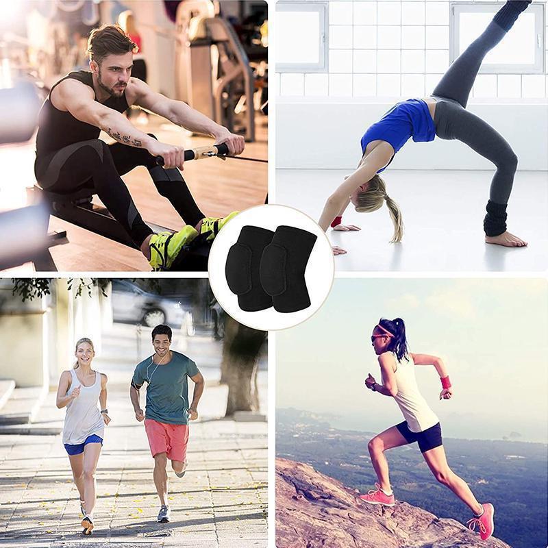 1Pair Compression Knee Pads Non-Slip Breathable Knee Support Braces Anticollision Sponge Soft Knee Pads