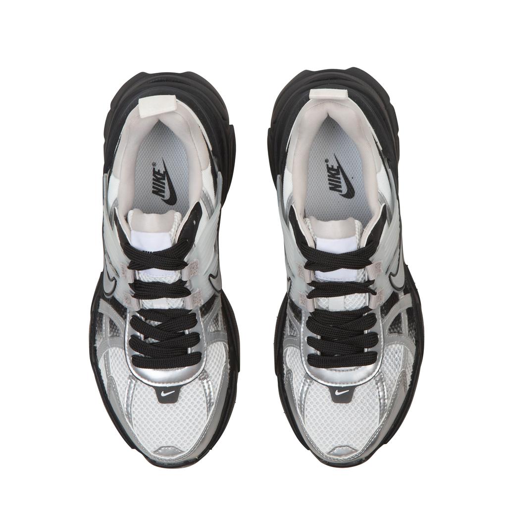 Nike V2K Run Cushioning Slip Resistant Abrasion Resistant Low Top Casual Running Shoes Women's Black Silver FD0736-100(Team293-)