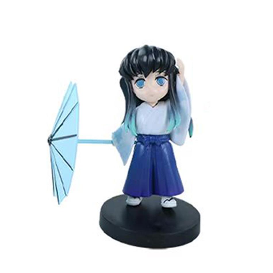 Anime Genuine Demon Slayer Action Figure Plum Rain Series Kochou Shinobu Tomioka Giyuu Kanroji Mitsuri Mystery Box Toy Gift