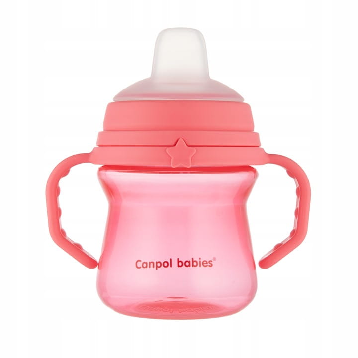 CANPOL 56/614 FirstCup 150ml pink silicone spout cup